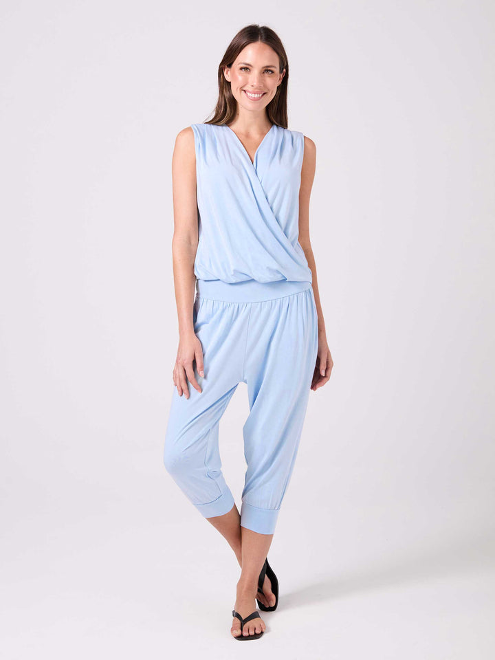 Athena Drape Top - Cashmere Blue