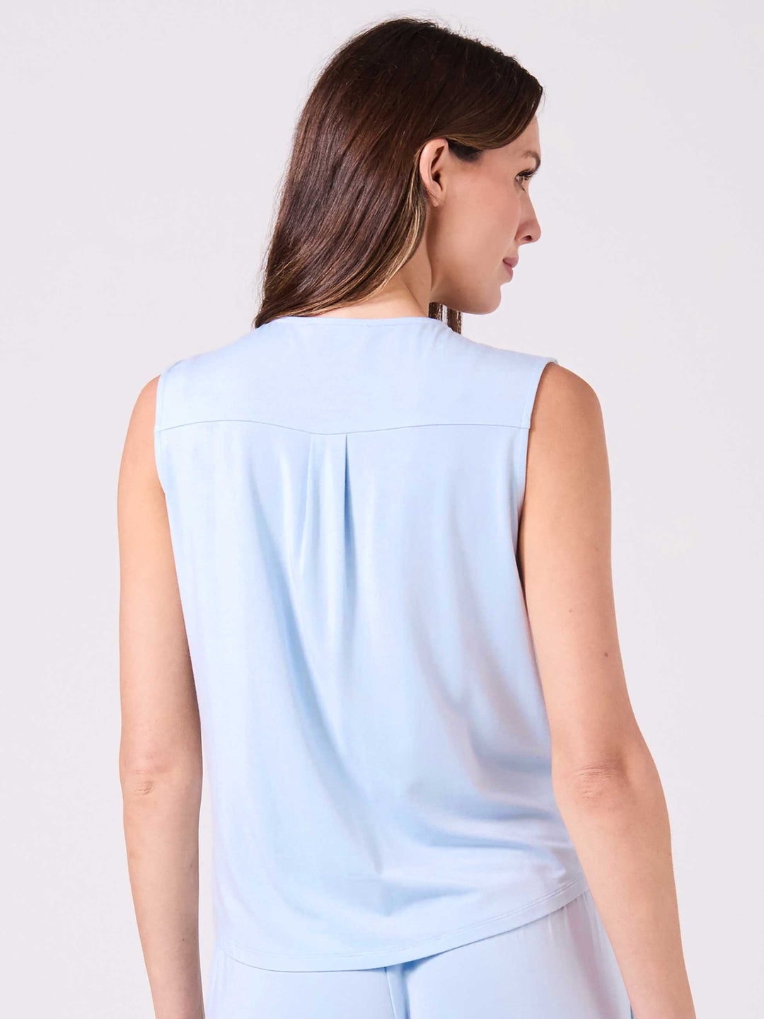 Athena Drape Top - Cashmere Blue