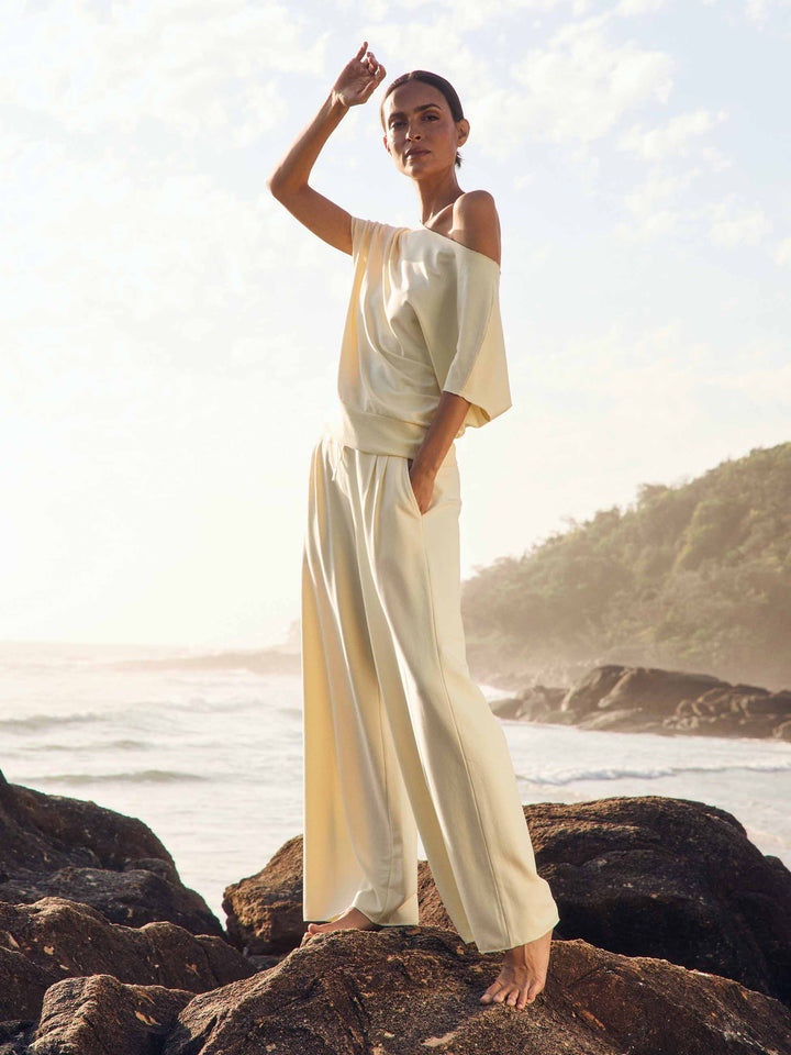 French Terry Yin Sweat Pant - Pastel Yellow