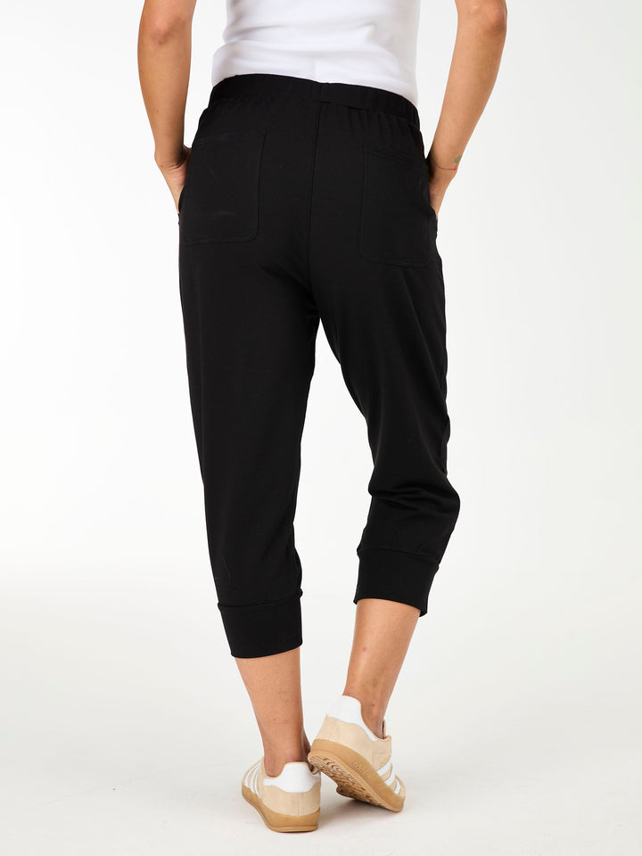 Breeze French Terry Cropped Jogger - Black