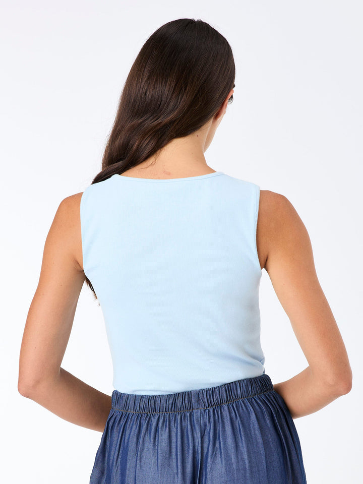 Riva Rib Tank - Cashmere Blue