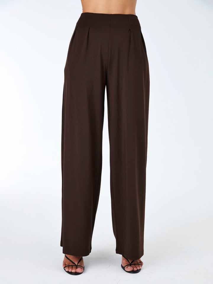 Emery Wide Leg Pants - Coffee Bean