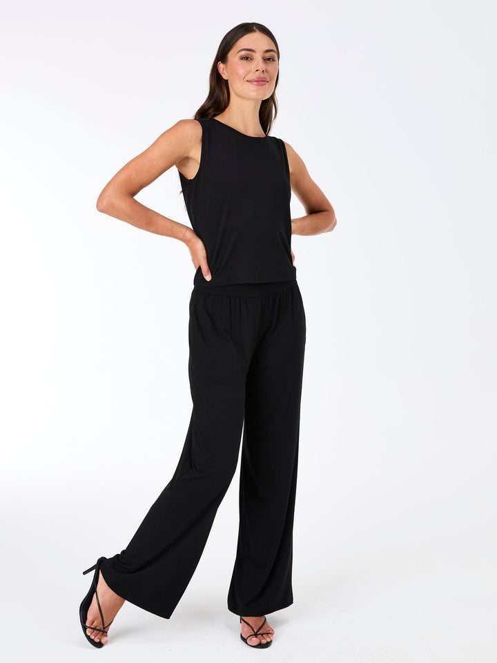 Nomad Modal Wide Leg Pant - Black