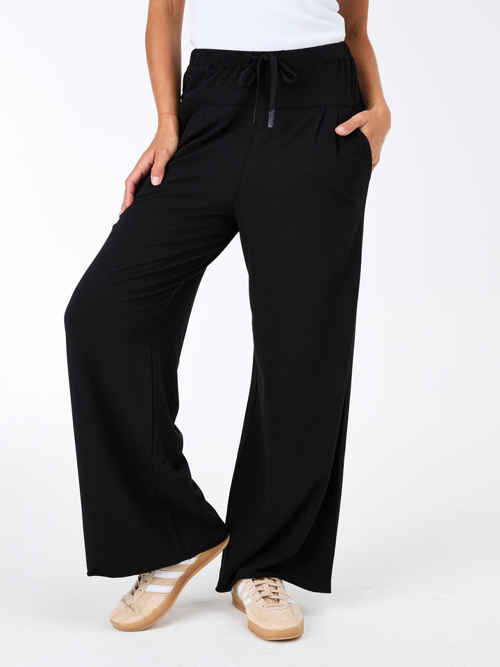 French Terry Yin Sweat Pant - Black