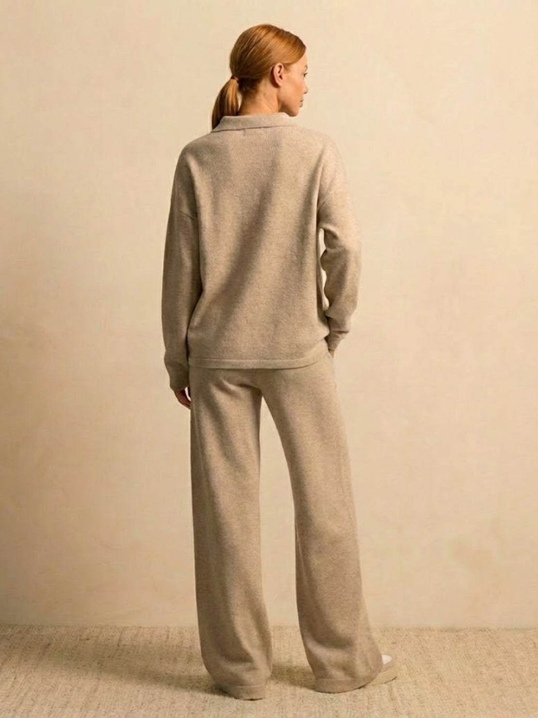 Plush & Preppy Camel Two-Piece Set