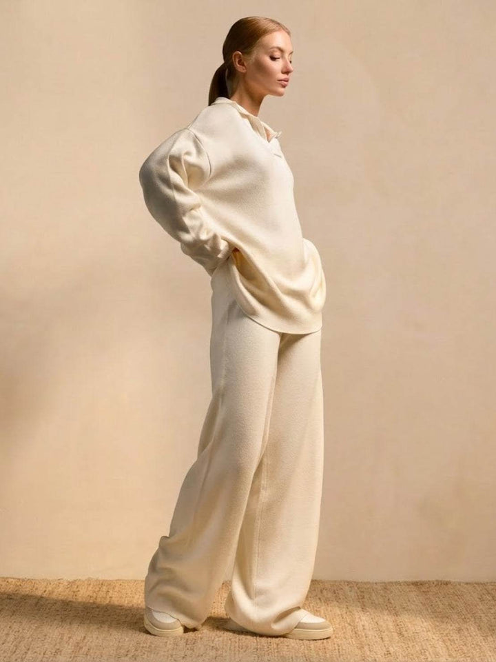 Plush & Preppy Camel Two-Piece Set