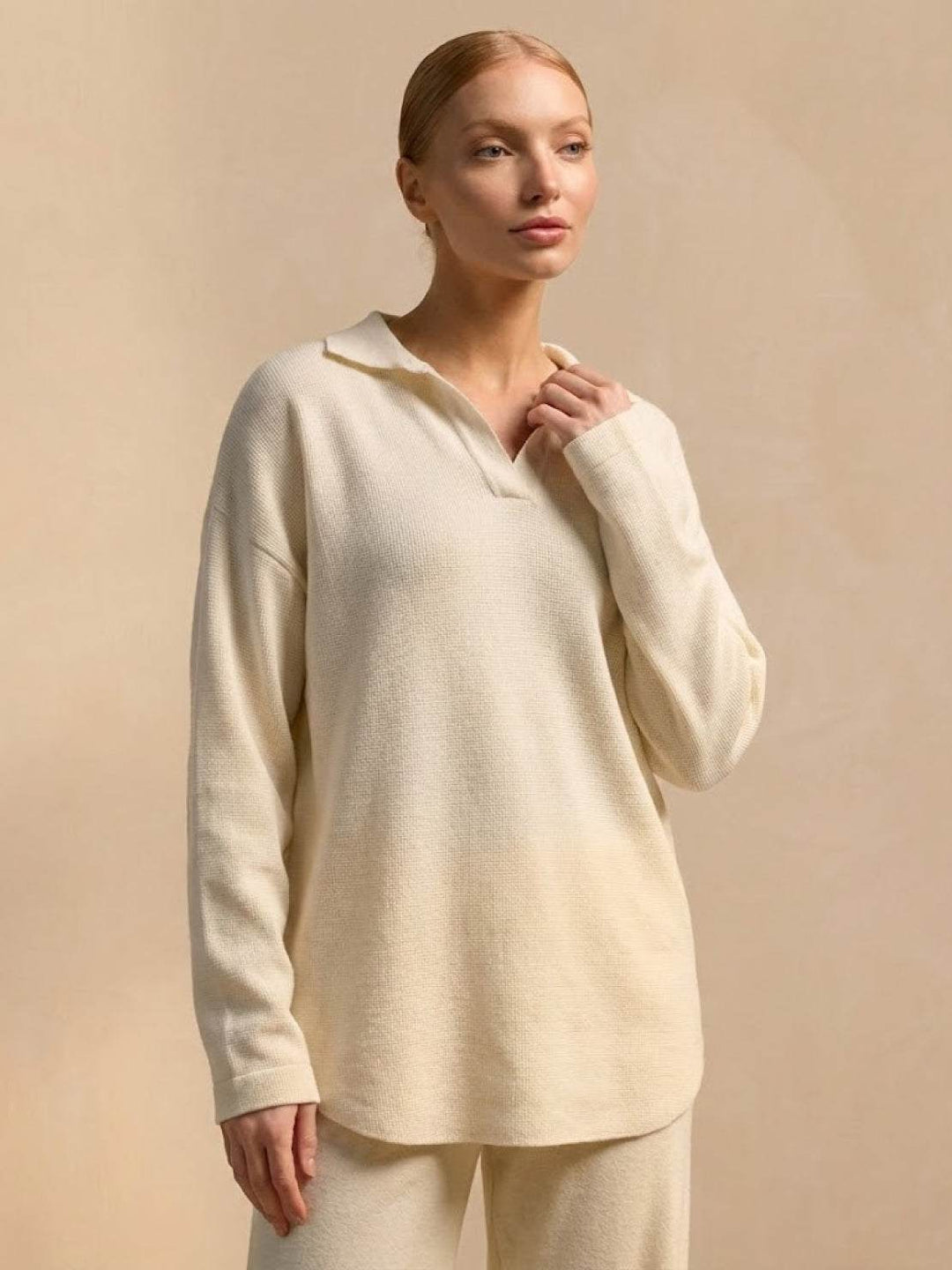 Plush & Preppy Camel Two-Piece Set