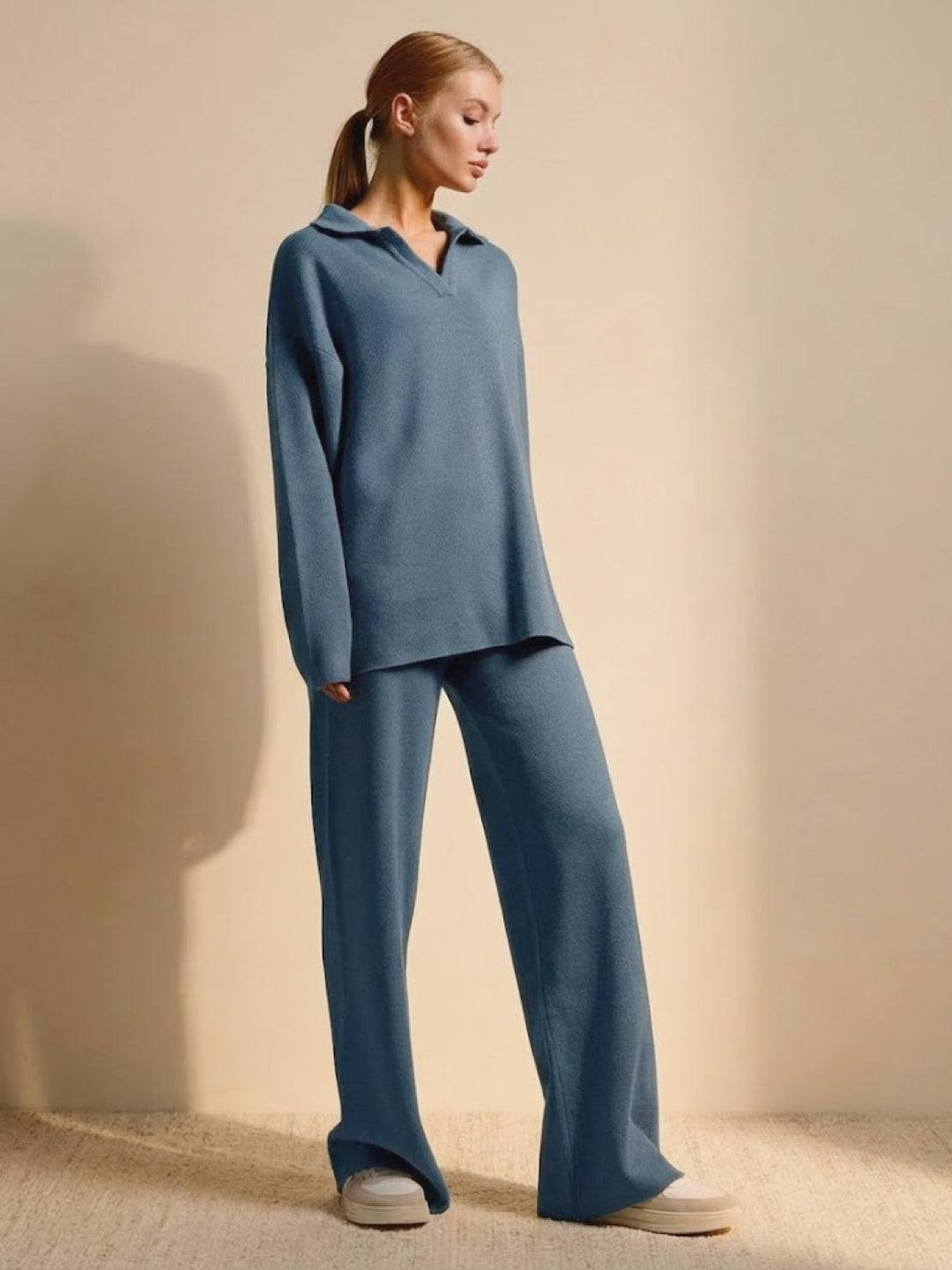 Plush & Preppy Camel Two-Piece Set