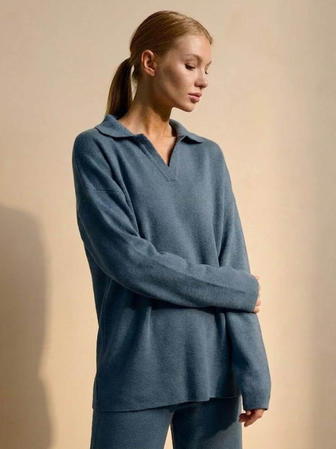 Plush & Preppy Camel Two-Piece Set