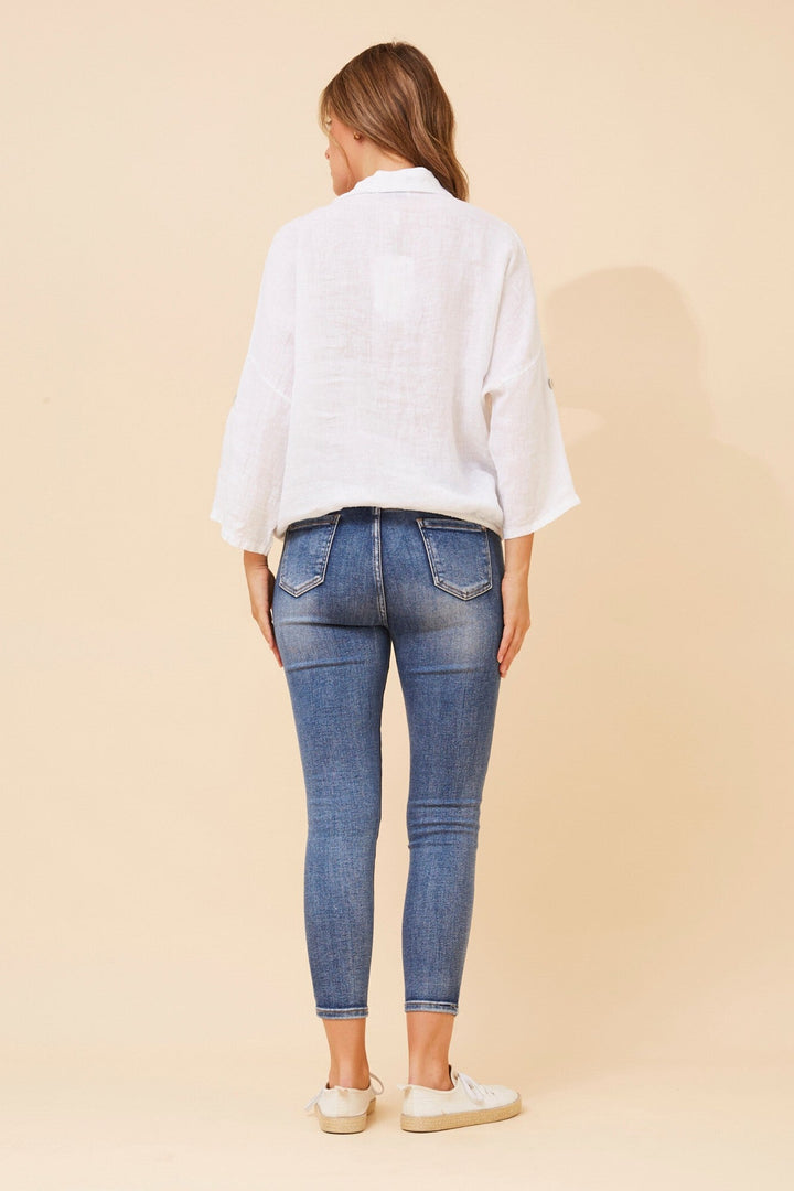 NOLENE SEQUIN LINEN SHIRT